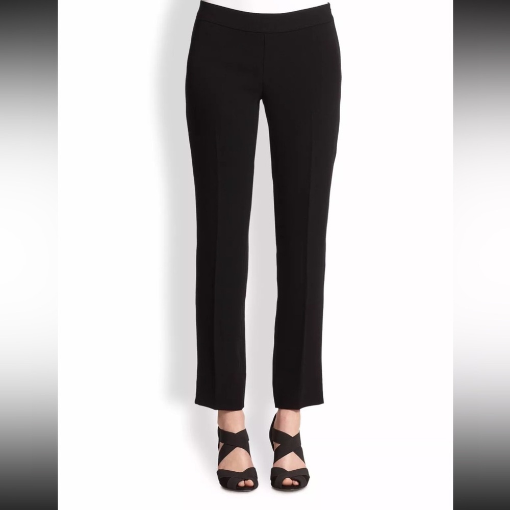Tory Burch Rosetta Ankle Pants Black Size 2 High Rise, Straight Leg, Side Zipper